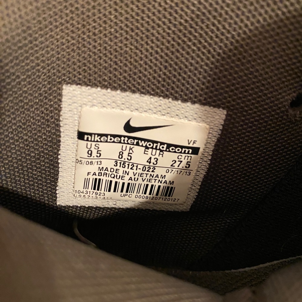2013 Nike Air Force 1 AF1-82 Silver Gray High Tops - Picture 10 of 12